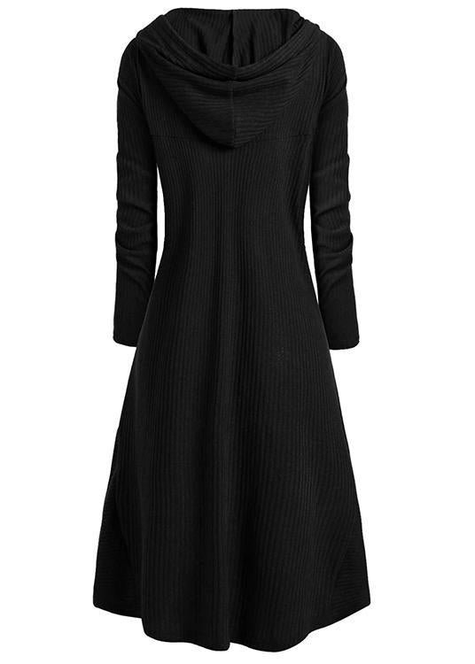 Hooded High Low Drop Shoulder Longline Sweater