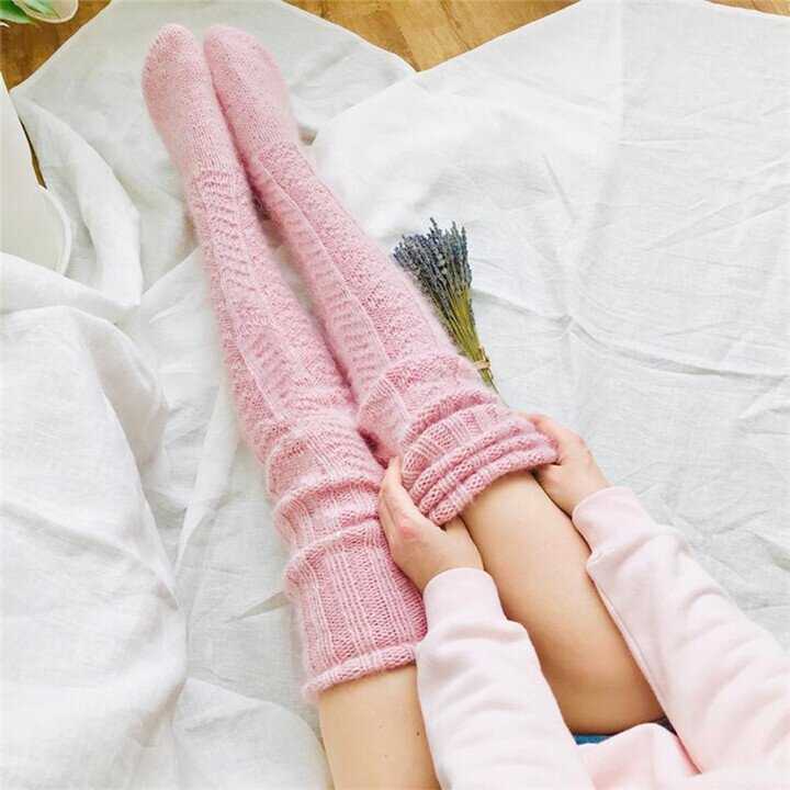 2024 Warm Over Knee Extra Long Knitted Socks