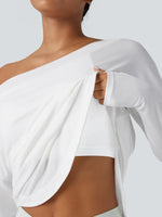 Women's Off Shoulder Tops With Thumbhole