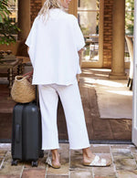 Women's Casual Batwing Sleeve Pullover Top and Wide Leg Set