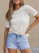 Women's Short Sleeve Lightweight Knit Tops