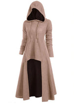 Hooded High Low Drop Shoulder Longline Sweater