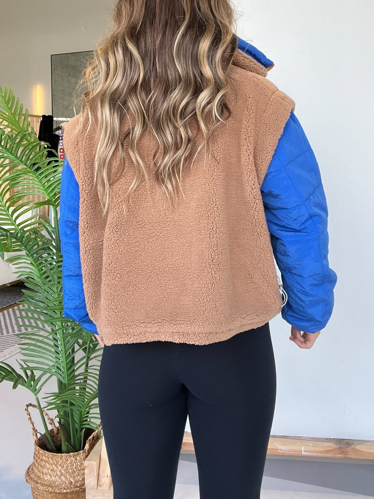 Women's Fleece Color Block Pullover Jacket