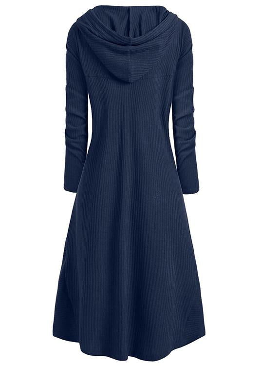 Hooded High Low Drop Shoulder Longline Sweater
