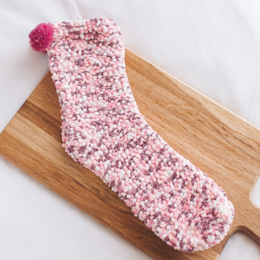 Winter Fuzzy "Cupcakes" Sock