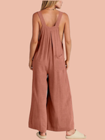 Sleeveless Wide Leg Jumpsuit with Pockets