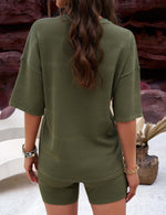 Women's Casual Pullover Top and Shorts Set