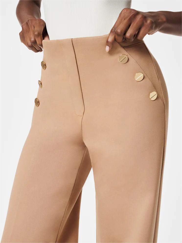 Women's Button Wide Leg Pant