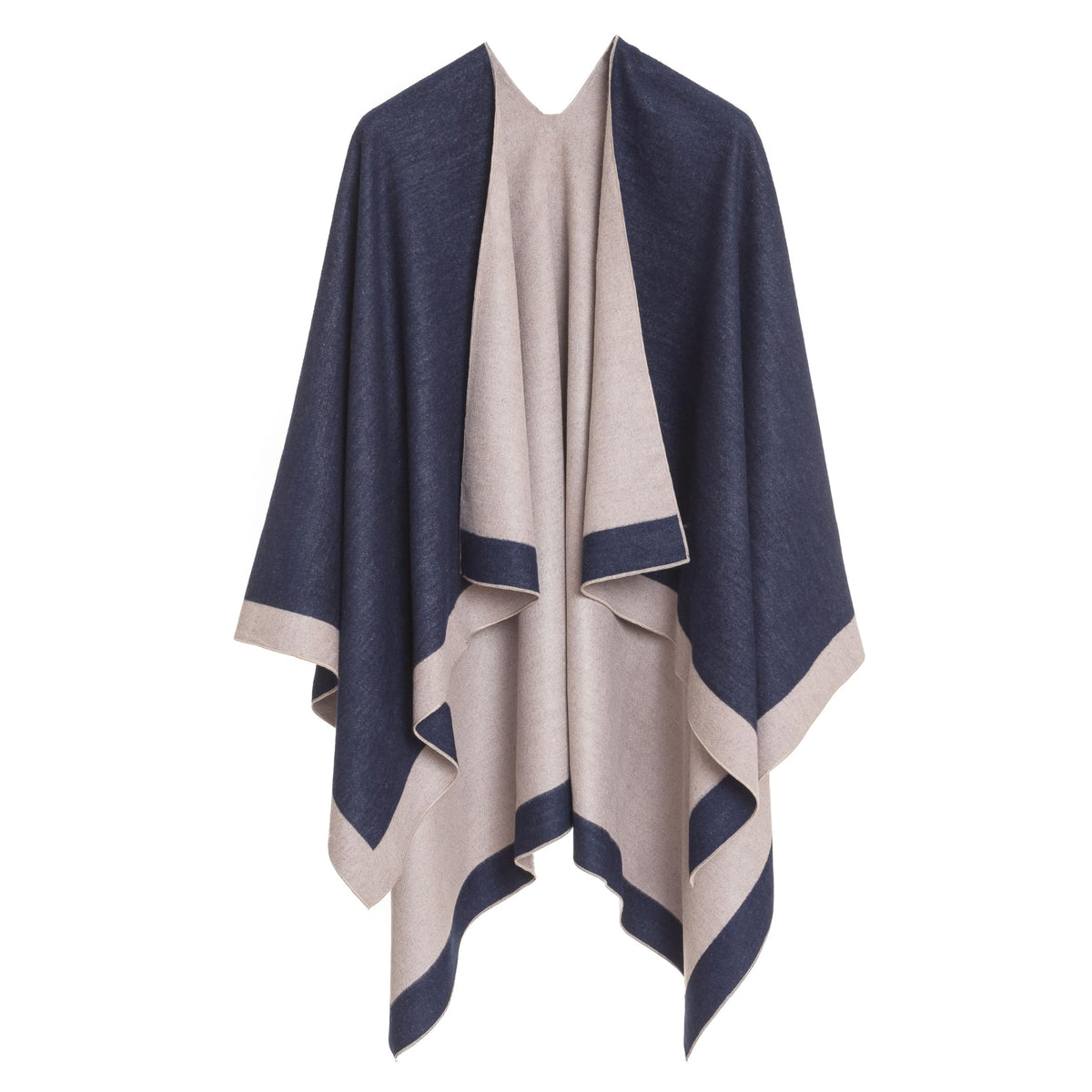 Women's Reversible Shawl Wrap Poncho