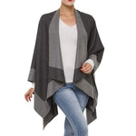 Women's Reversible Shawl Wrap Poncho