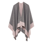 Women's Reversible Shawl Wrap Poncho