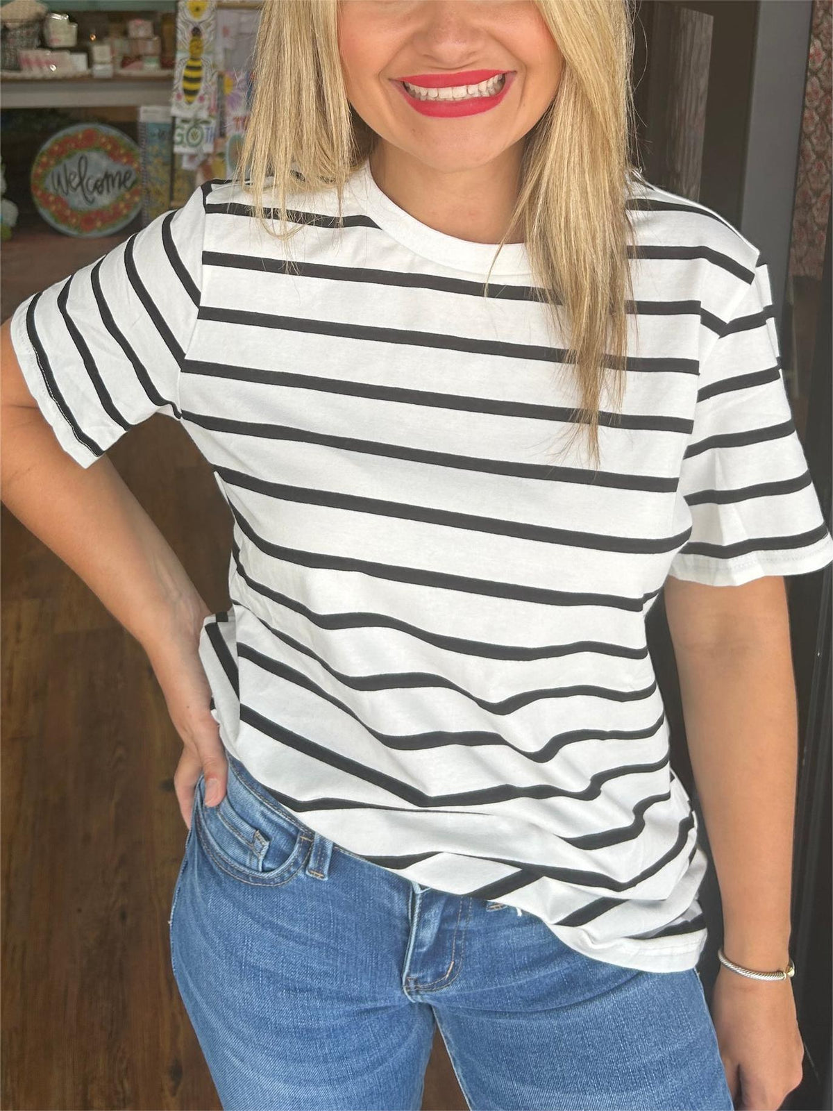 New Women's Casual Striped Tee