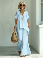 Cotton Linen 2-Piece Casual Outfit Set