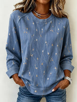 Casual Elegant Abstract Graphic Crew Neck Long Sleeve Sweatshirt