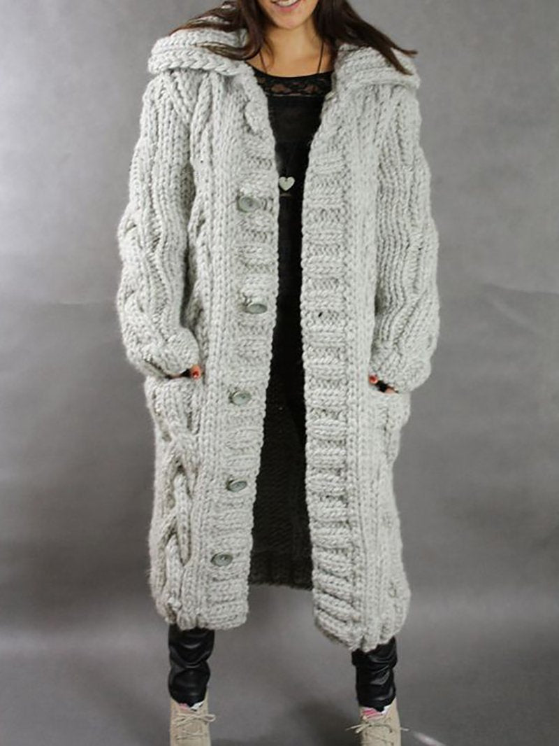 CARDIGAN CHUNKY OVERSIZED STYLE LONG COAT