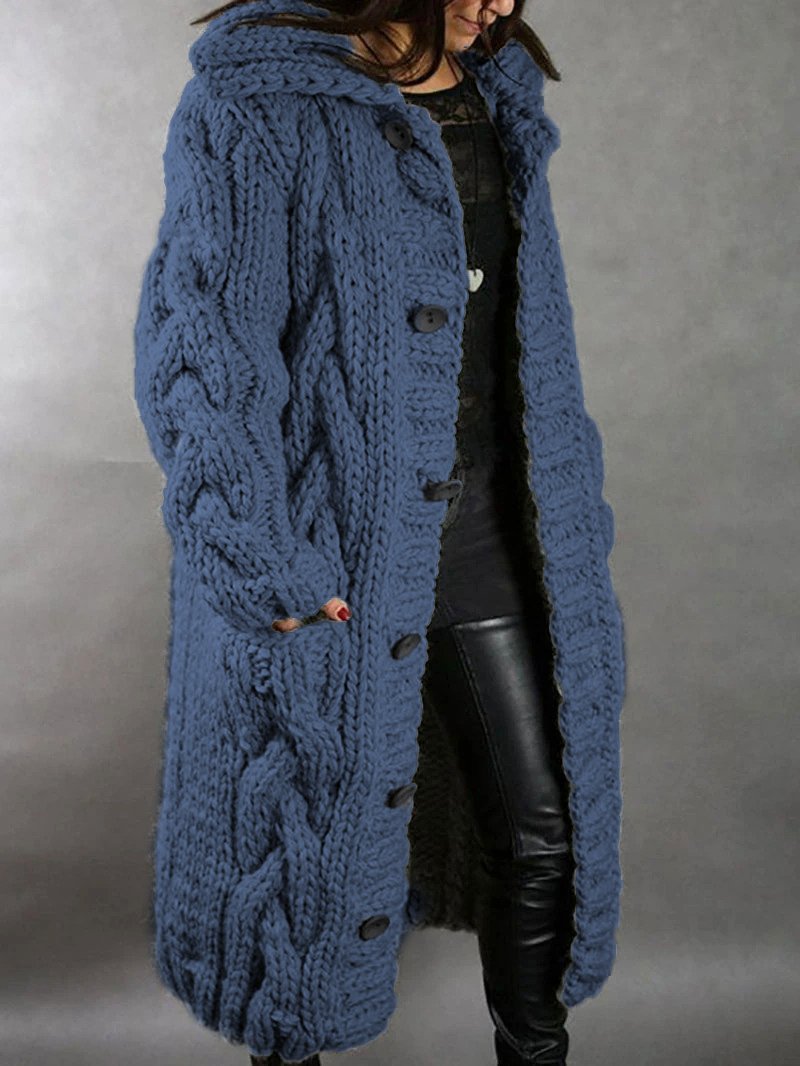 CARDIGAN CHUNKY OVERSIZED STYLE LONG COAT
