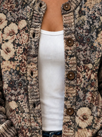 Women Floral Long Sleeve Comfy Vintage Cardigan