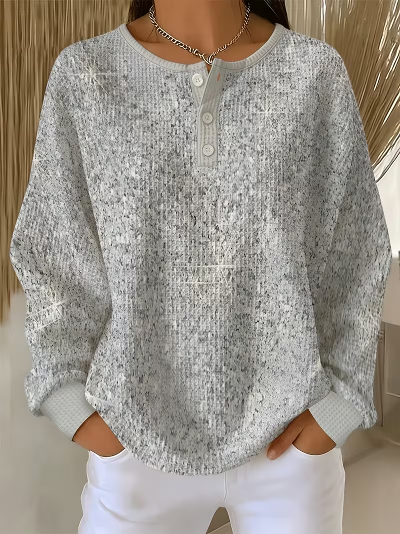 Casual Abstract Crew Neck Long Sleeve Sweatshirt
