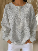 Casual Abstract Crew Neck Long Sleeve Sweatshirt