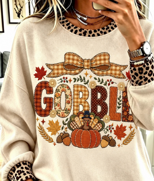 Casual Leopard Crew Neck Long Sleeve Sweatshirt