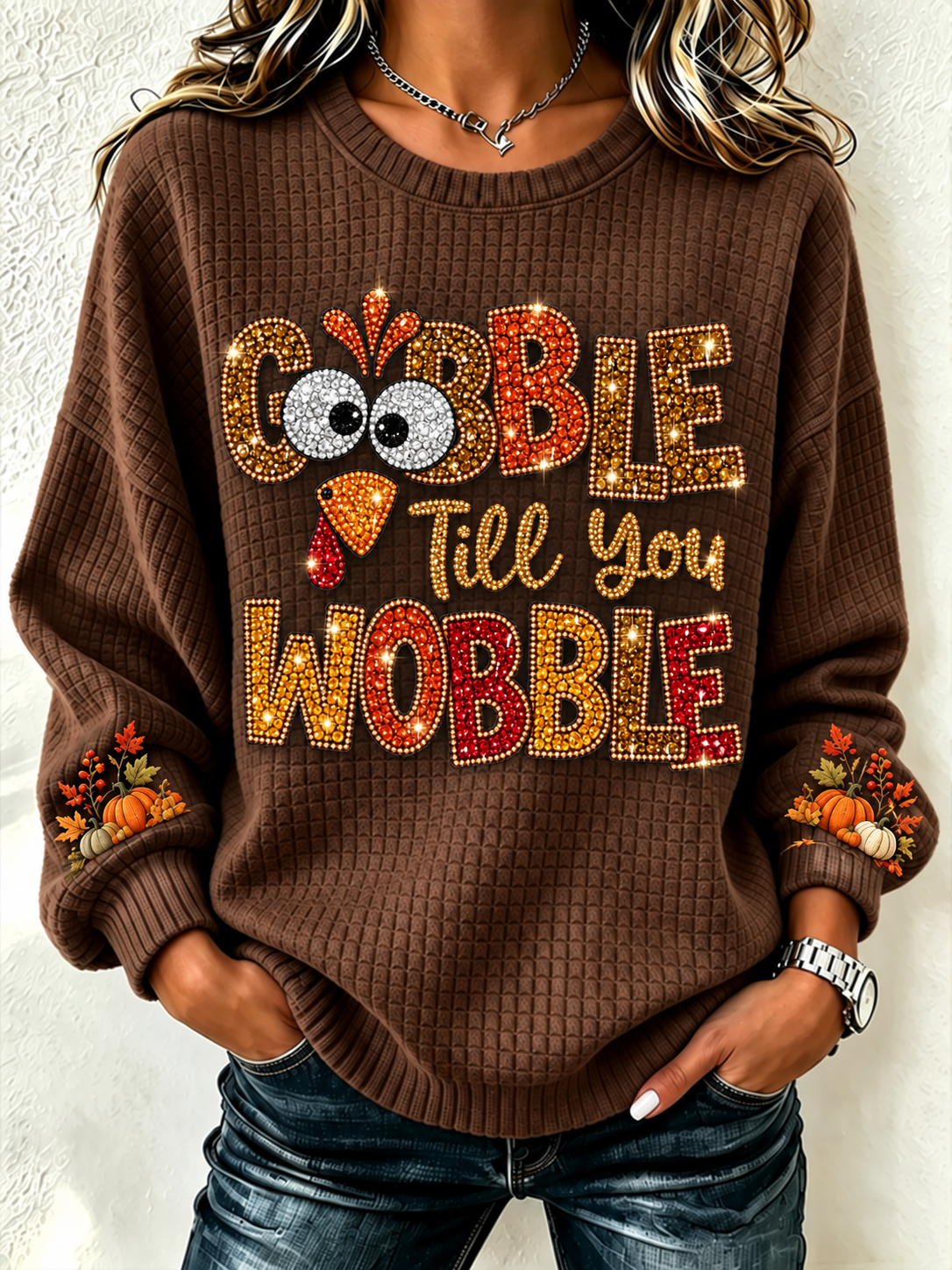 Casual Text Letters Henley Collar Long Sleeve Sweatshirt