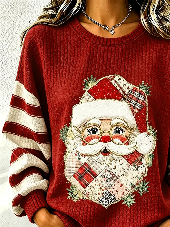 Casual Striped Crew Neck Long Sleeve Sweatshirt