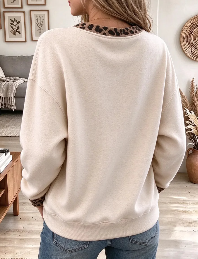 Women Casual Cute Cat Graphic Sweatshirt