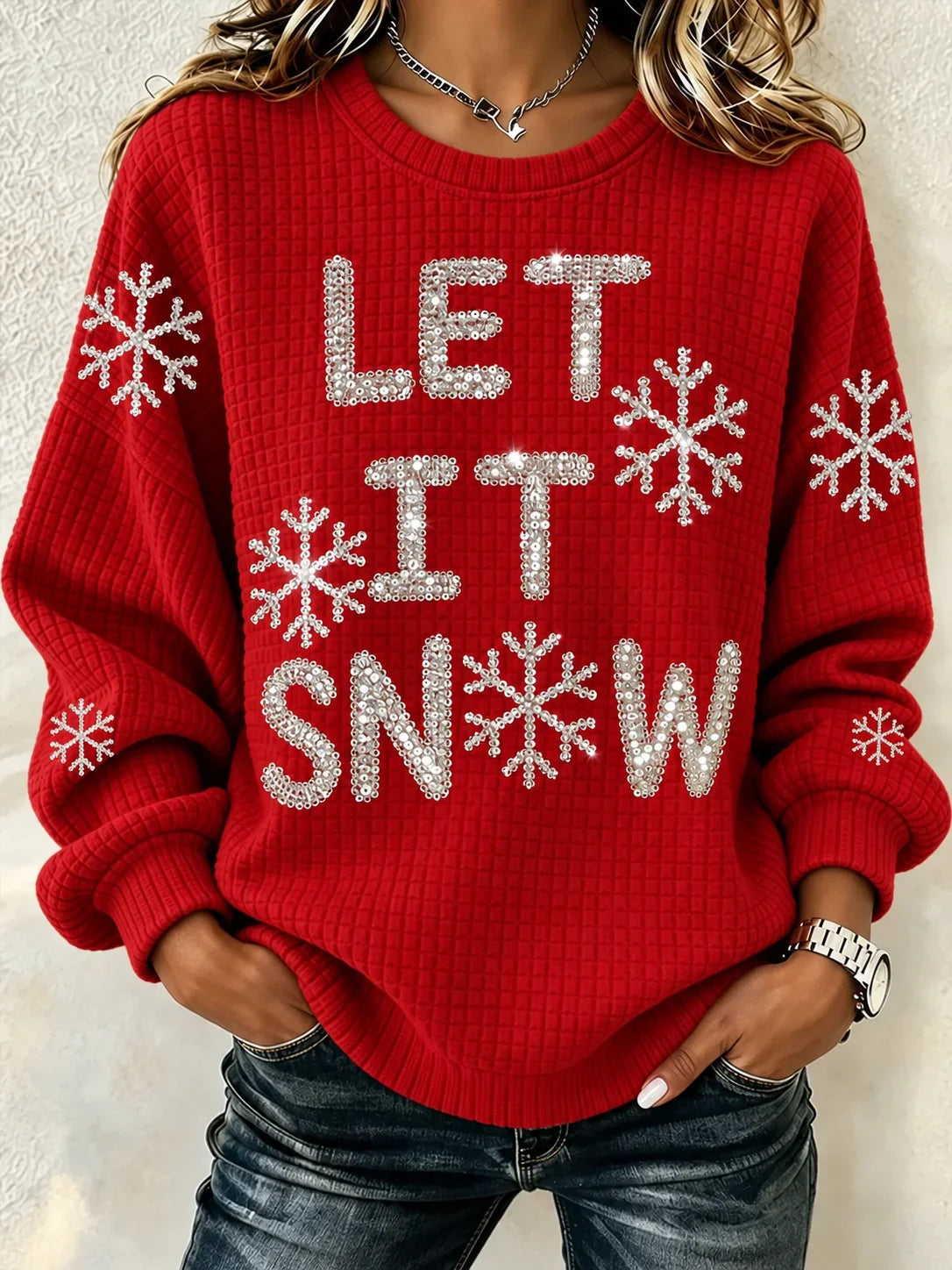 Casual Text Letters Henley Collar Long Sleeve Sweatshirt