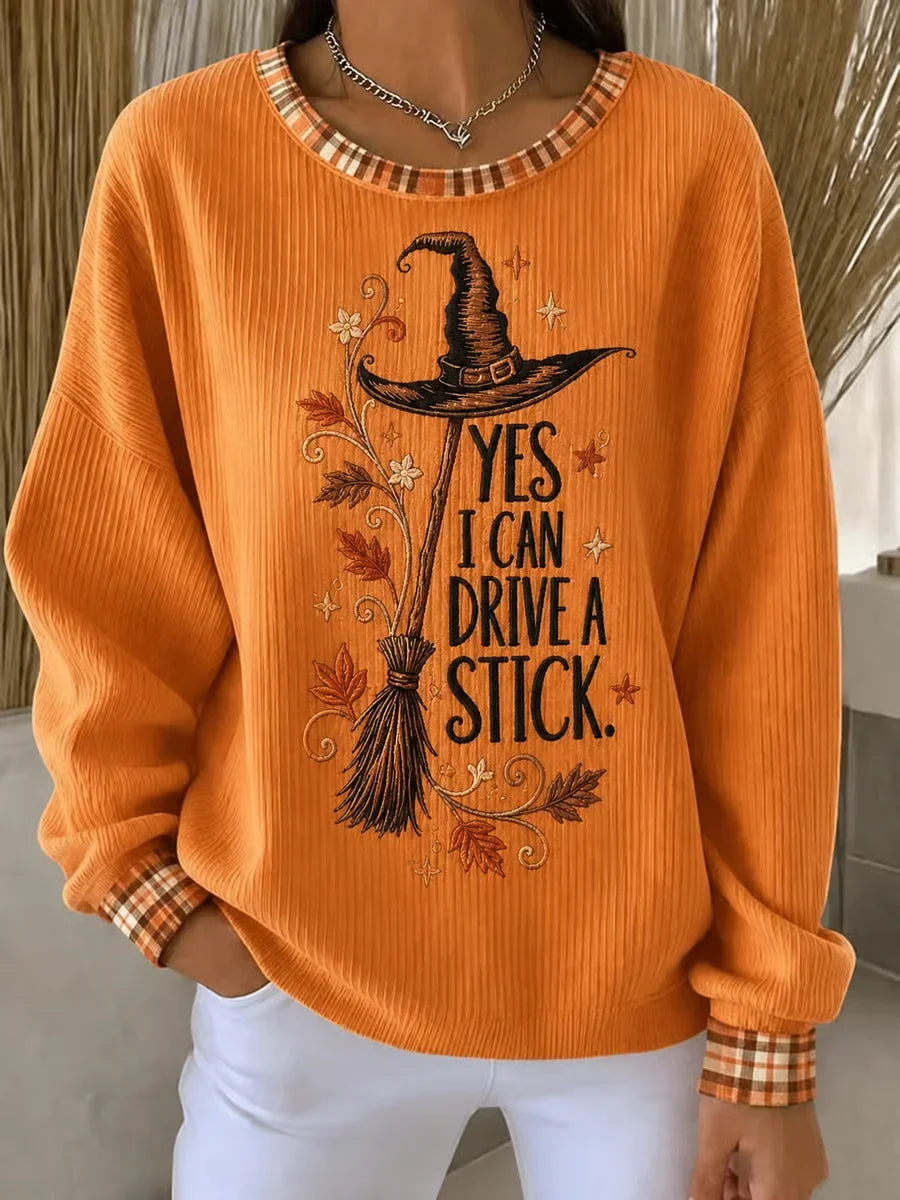 Casual Text Letters Crew Neck Long Sleeve Sweatshirt