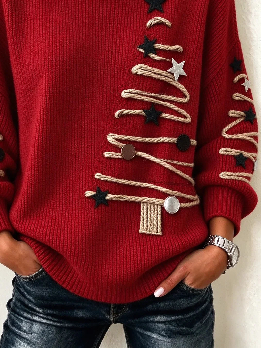 Crew Neck Printing Christmas Casual Sweatshirt