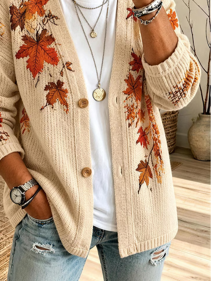 Casual Regular Fit Maple Leaf Others Jacket