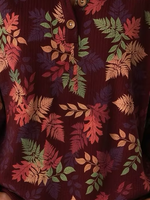 Vintage Henley Collar Casual Regular Fit Floral Sweatshirt