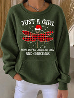 Casual Text Letters Crew Neck Long Sleeve Sweatshirt