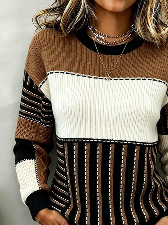 Casual Abstract Crew Neck Long Sleeve Sweatshirt