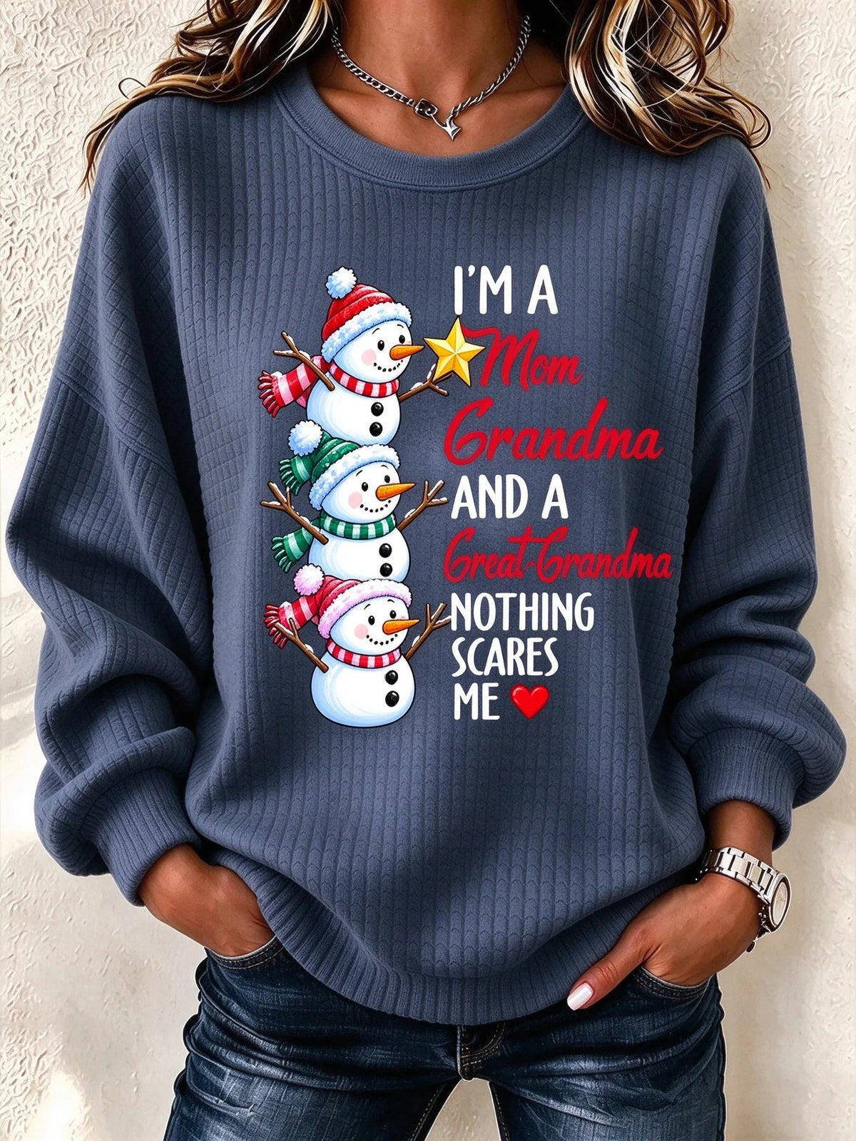 Vintage Humorous Christmas Casual Regular Fit Sweatshirt