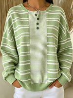 Women Striped Casual Long Sleeve Sweatshirt