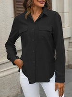 Cotton Linen Long Sleeve Embroidery Casual Blouse