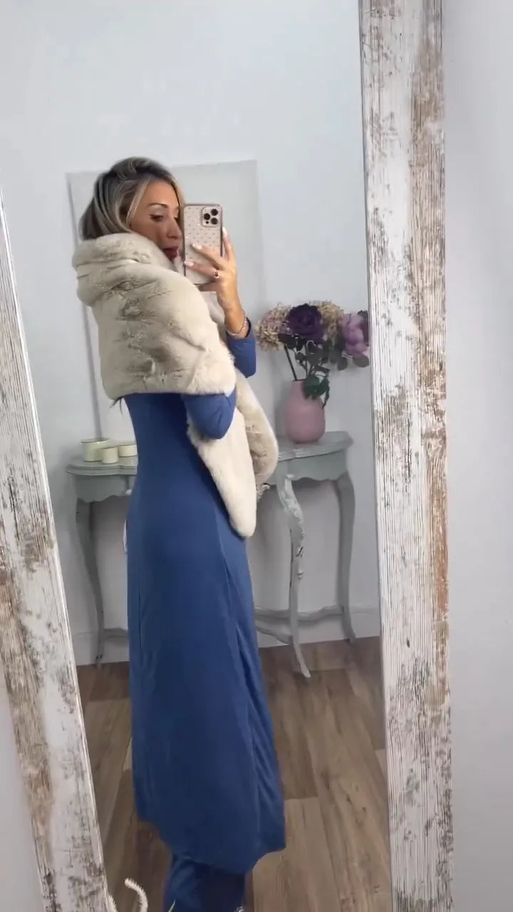 Casual 2 Pieces Suit With Long Top Matching Trouser