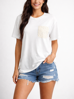 Women's Lace Pocket Versatile T-Shirt