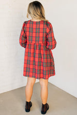 Women's Holiday Plaid Mini Dress
