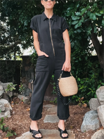 Cropped Utility Jumpsuit
