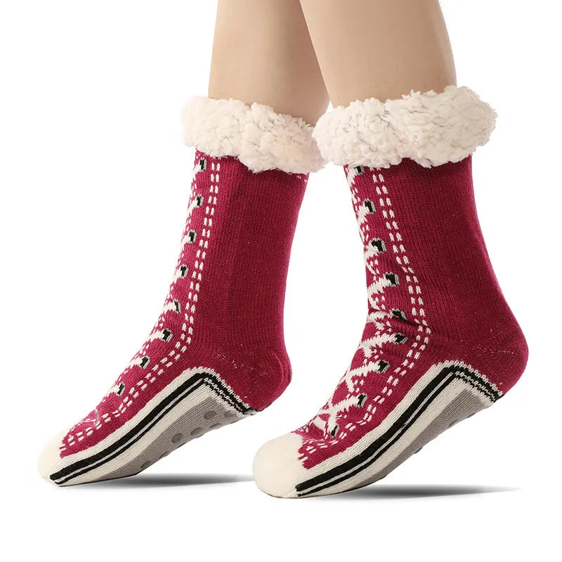 ??Ultra-thick Cashmere Slipper Home Socks