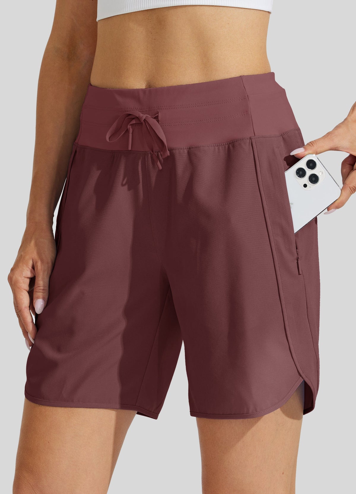 Women's 7 Inseam Athletic High Wasistband Shorts