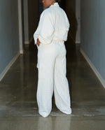 Women's Luxury Embossed Jacket and Pants Set