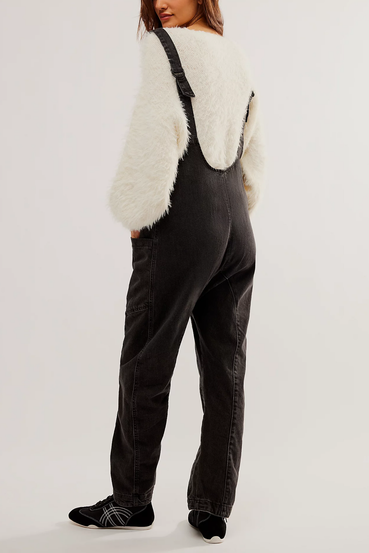 Women's Denim Sleeveless Loose Jumpsuit with Pockets