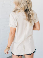 Women's French Terry Acid Wash Top