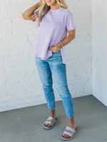 Women's French Terry Acid Wash Top