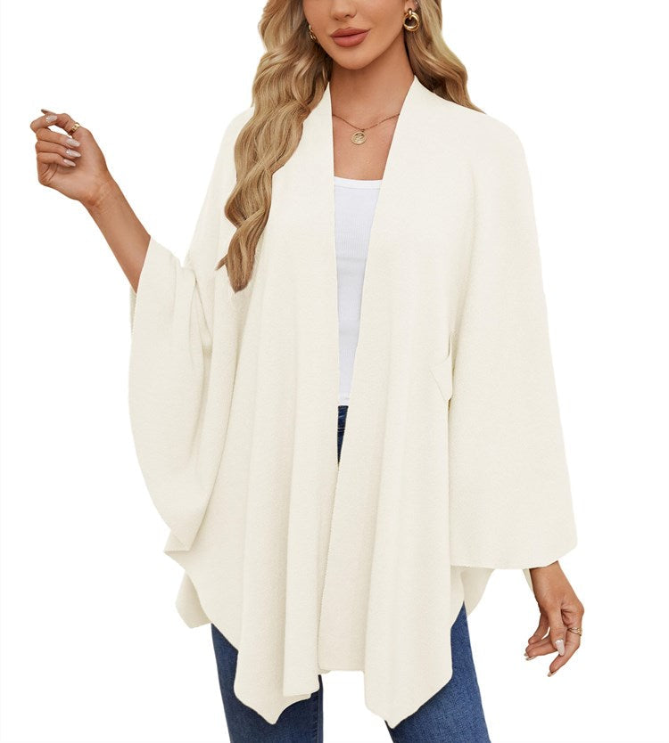 Women's Shawl Wraps Soft Open Front Poncho Sweater