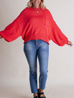 Women's Mock Neck Dolman Sleeves Sweater