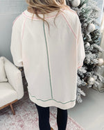 Women's Santa Bow Sequin Pullover